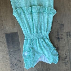 Long Chelsea and Violet green floral dress